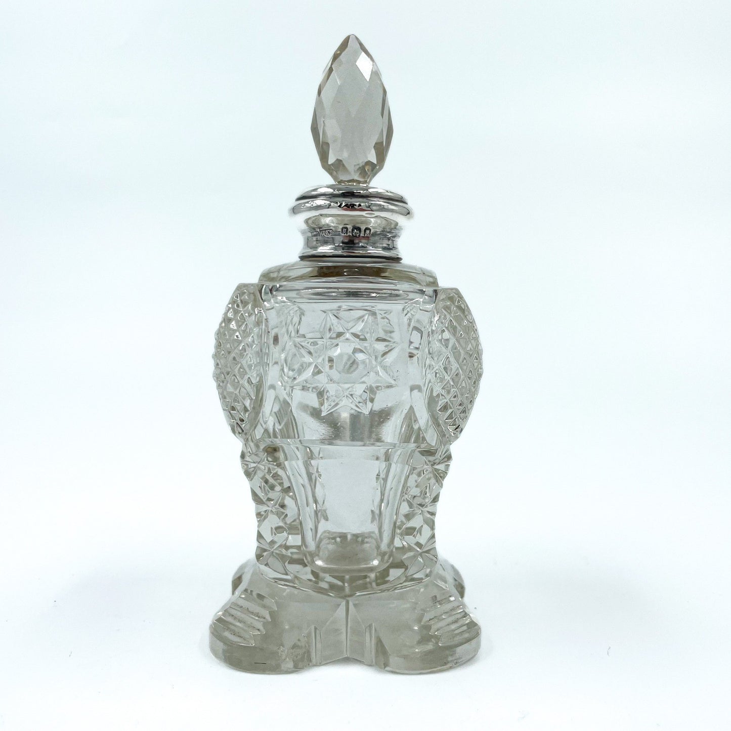A rare and regal Edwardian perfume bottle, dated London 1902—the coronation year of King Edward VII.