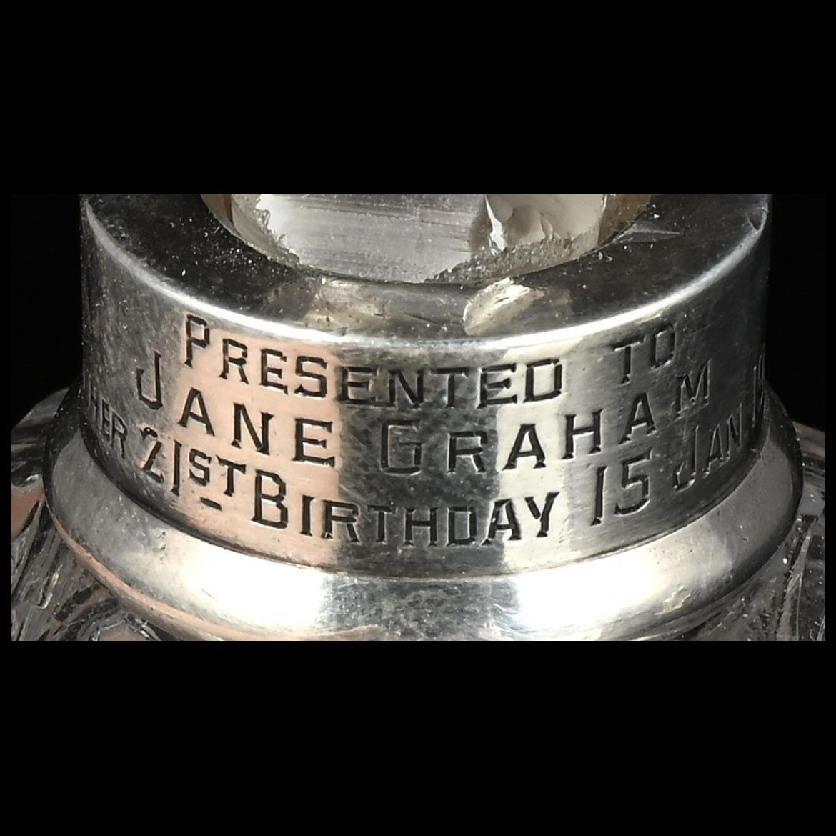 Inscription on Georgian Perfume Bottle