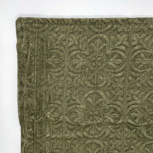 Textured fabric with a floral pattern on a white background