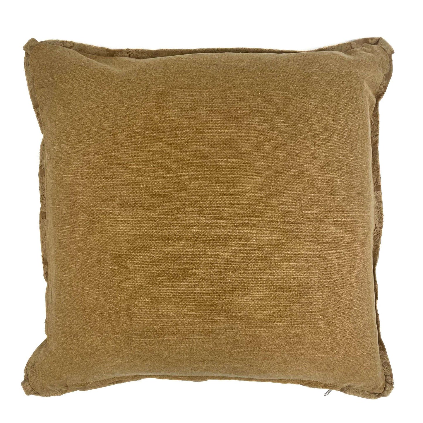 Brown textured pillow on a white background