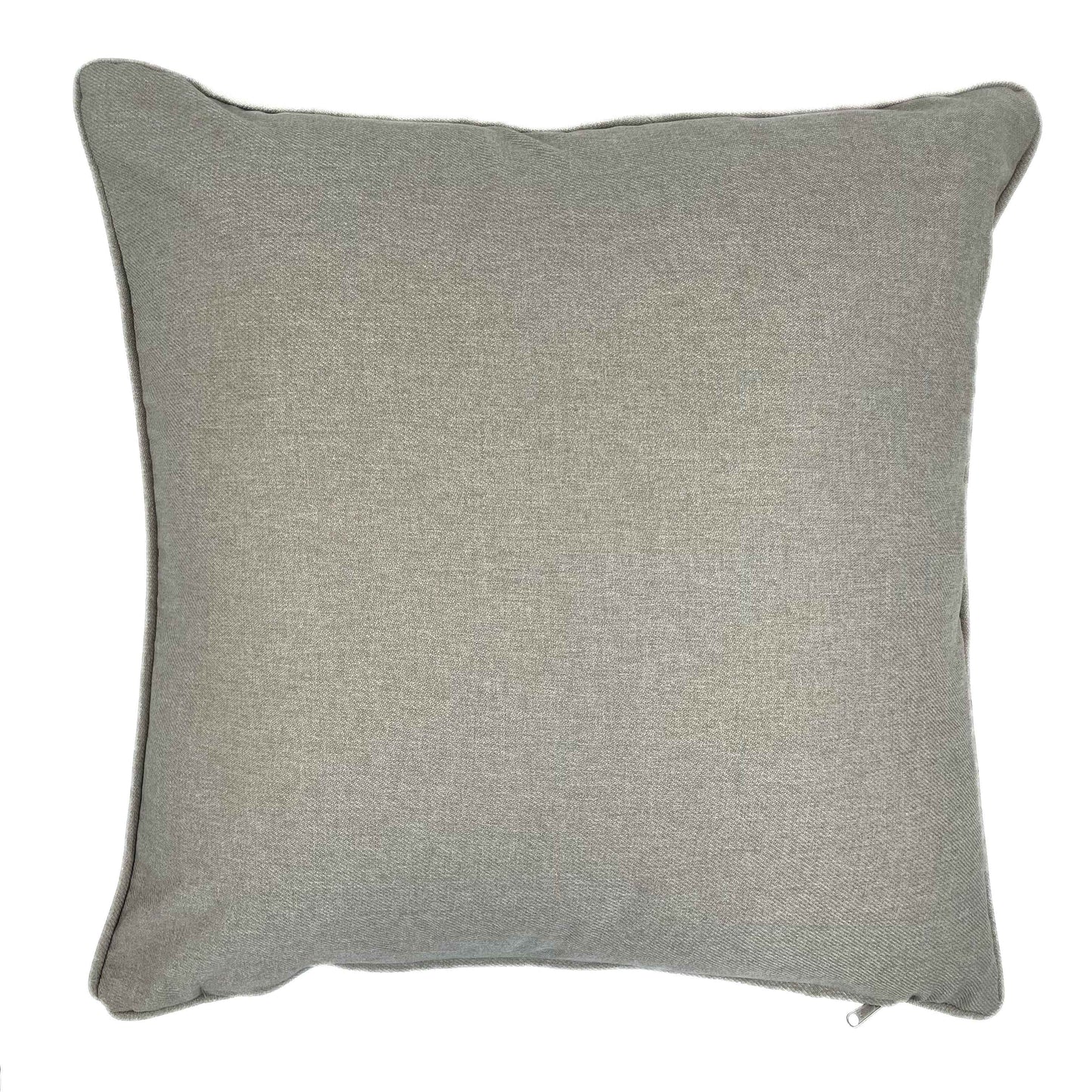 Tartan wool scatter cushion with stone colour backing 60cm x 60cm