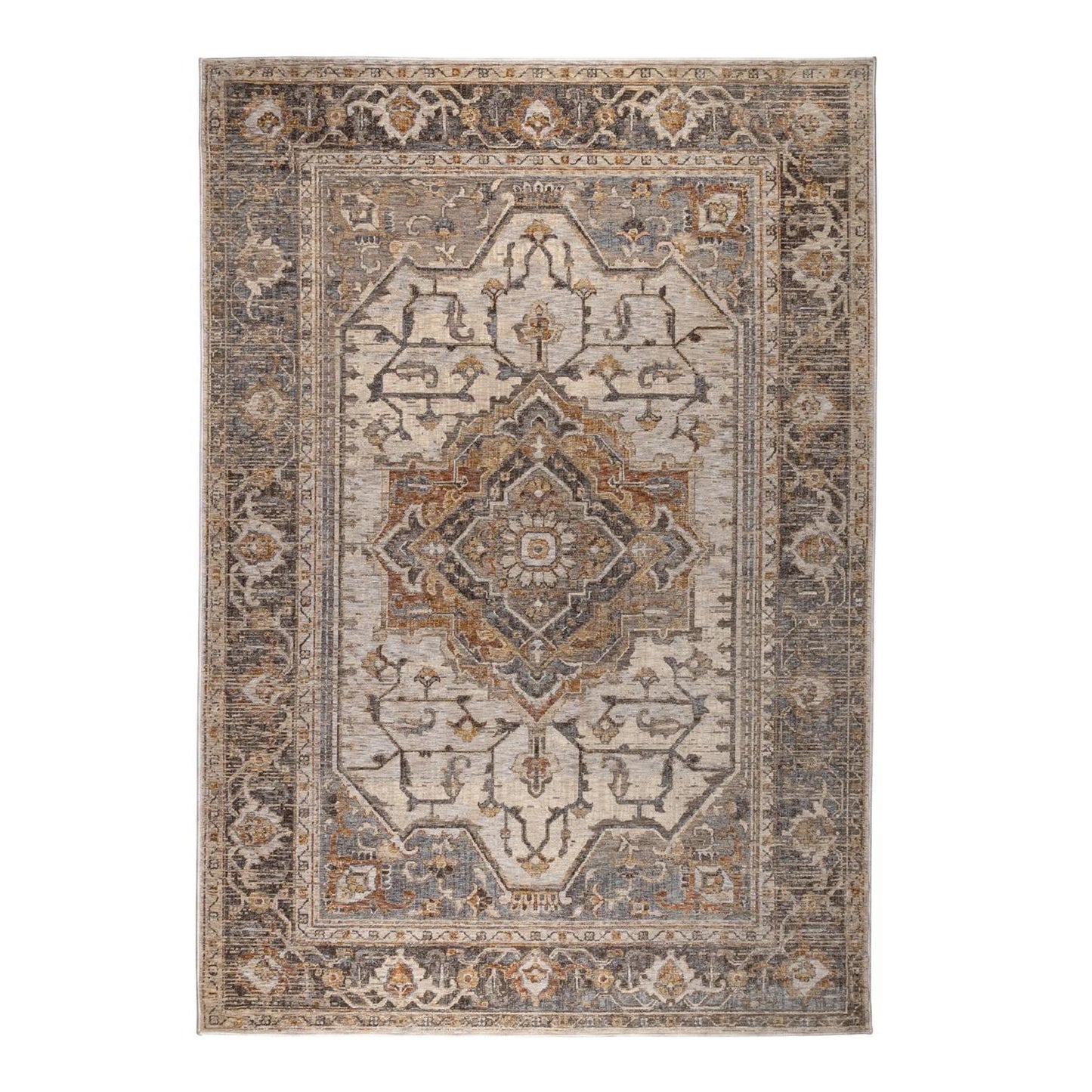 Modern Persian inspired rug with a vintage appeal in neutral tones