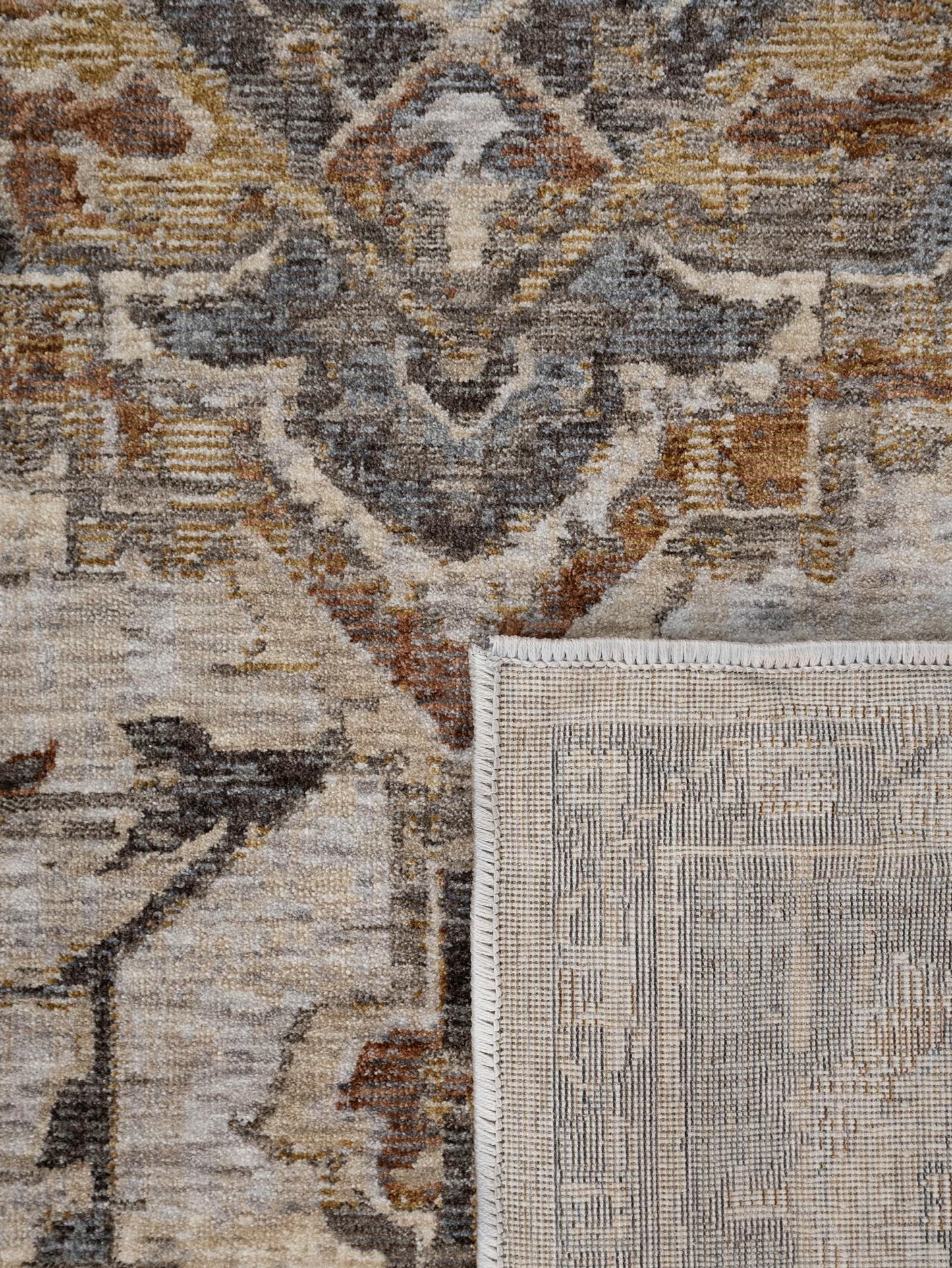 Modern Persian inspired rug with a vintage appeal in neutral tones