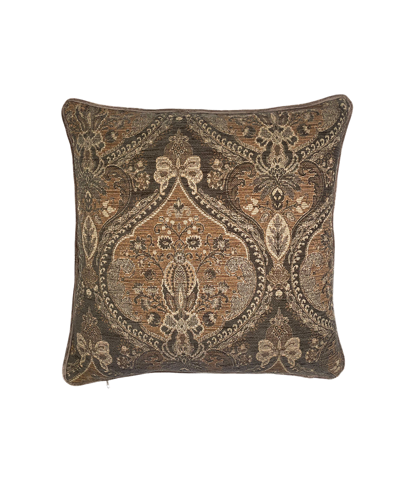 Decorative pillow with intricate pattern on a white background