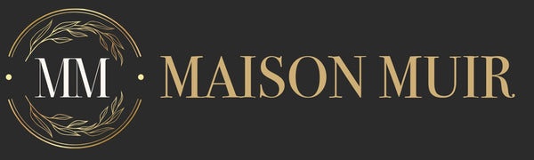 Maison Muir logo with 'MM' initials on a black background
