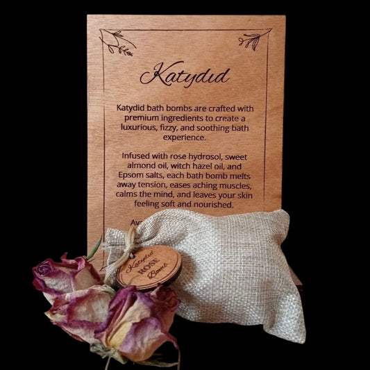 Infused with rose hydrosol, sweet almond oil, witch hazel oil, and mineral-rich Epsom salts, the Rose Bath Bomb is designed to melt away tension, ease aching muscles, and calm the mind.