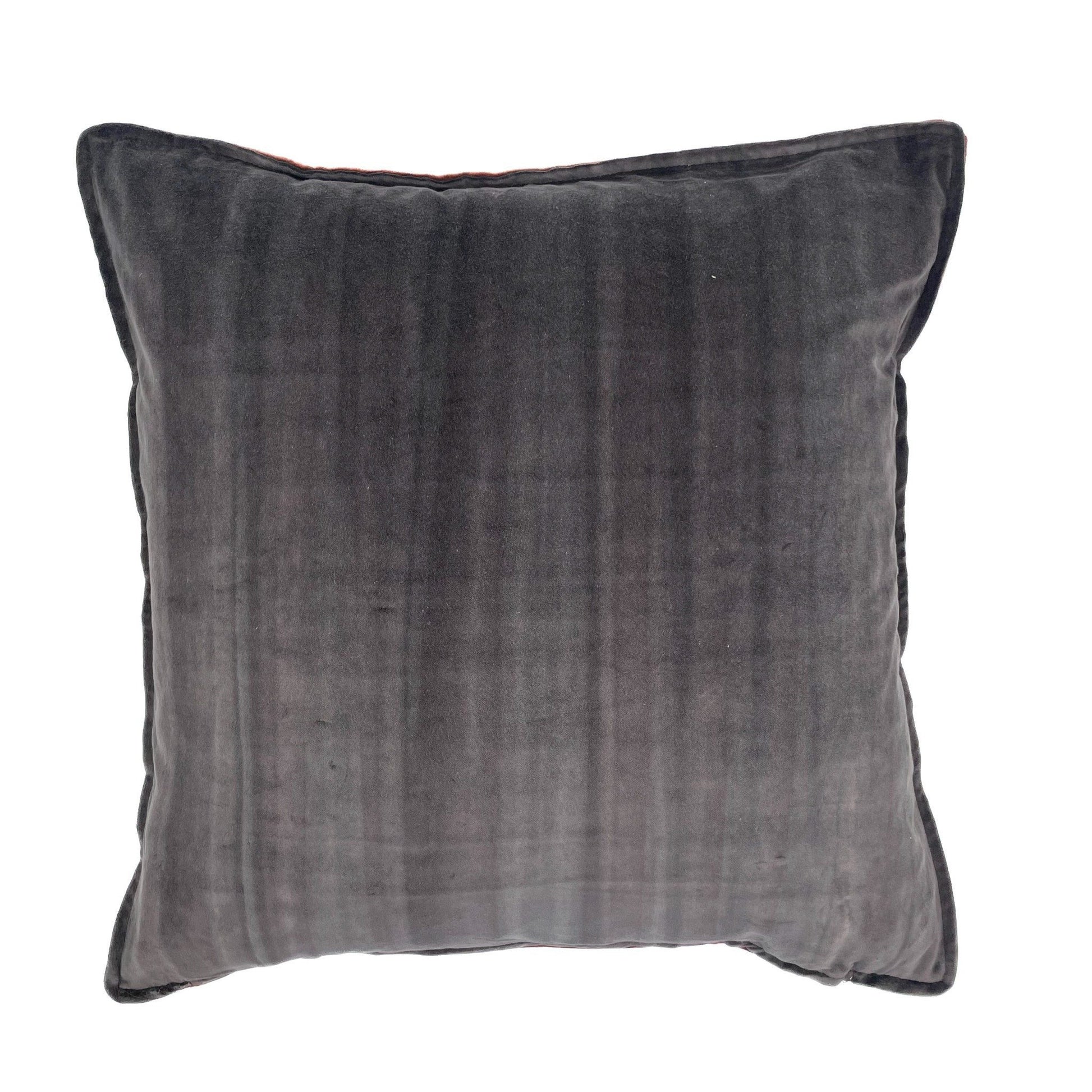 Gray pillow on a white background