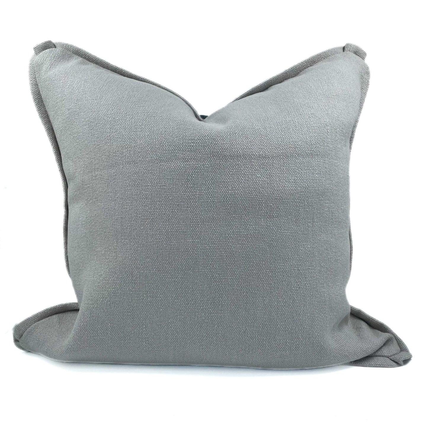 Stag Motif printed linen scatter cushion in neutral colours with plain stone colour linen back 60cm x 60cm