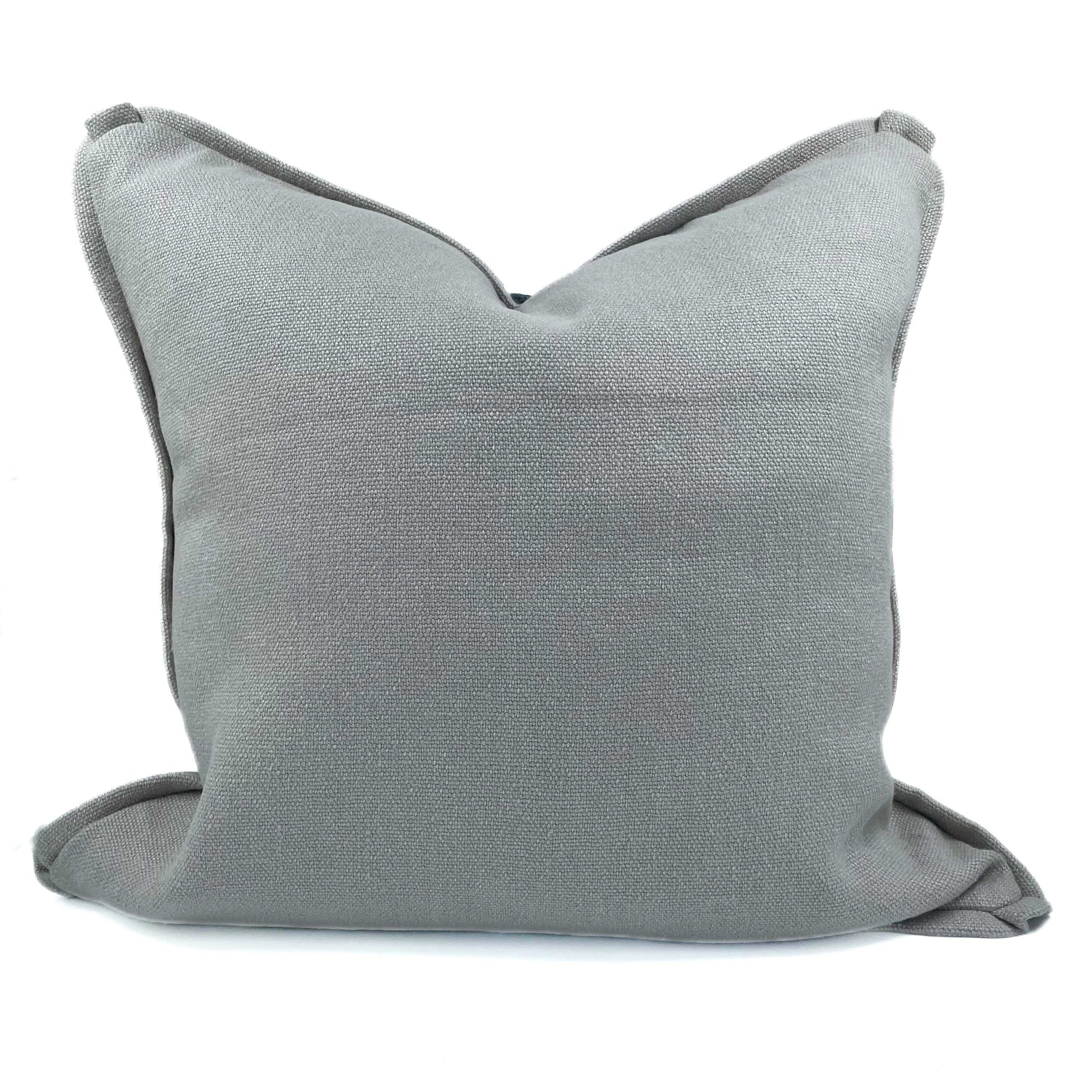 Stag Motif printed linen scatter cushion in neutral colours with plain stone colour linen back 60cm x 60cm