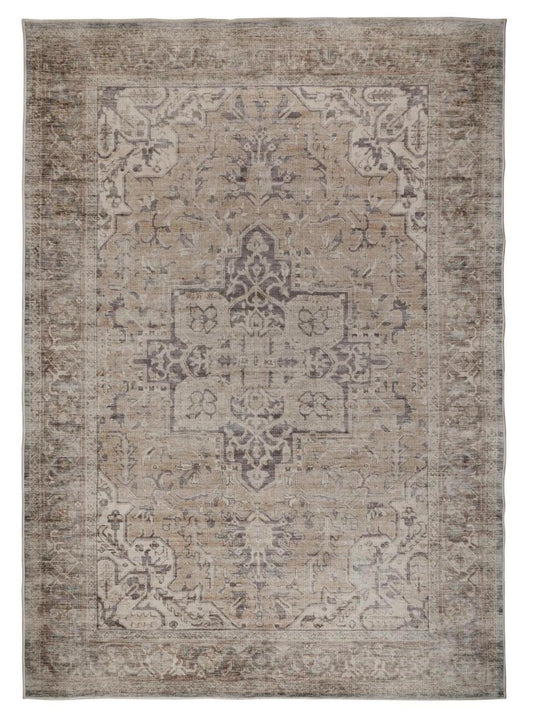 Contemporary Persian inspired rug with a vintage antique feel.  Soft muted natural colours
