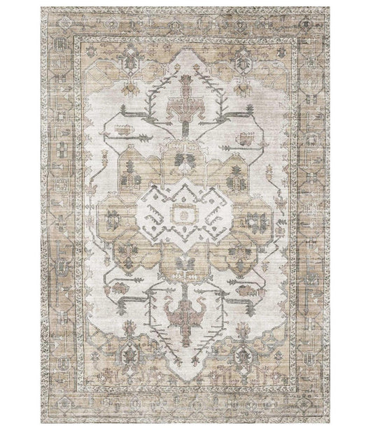 Modern Persian inspired rug with a vintage appeal in neutral tones