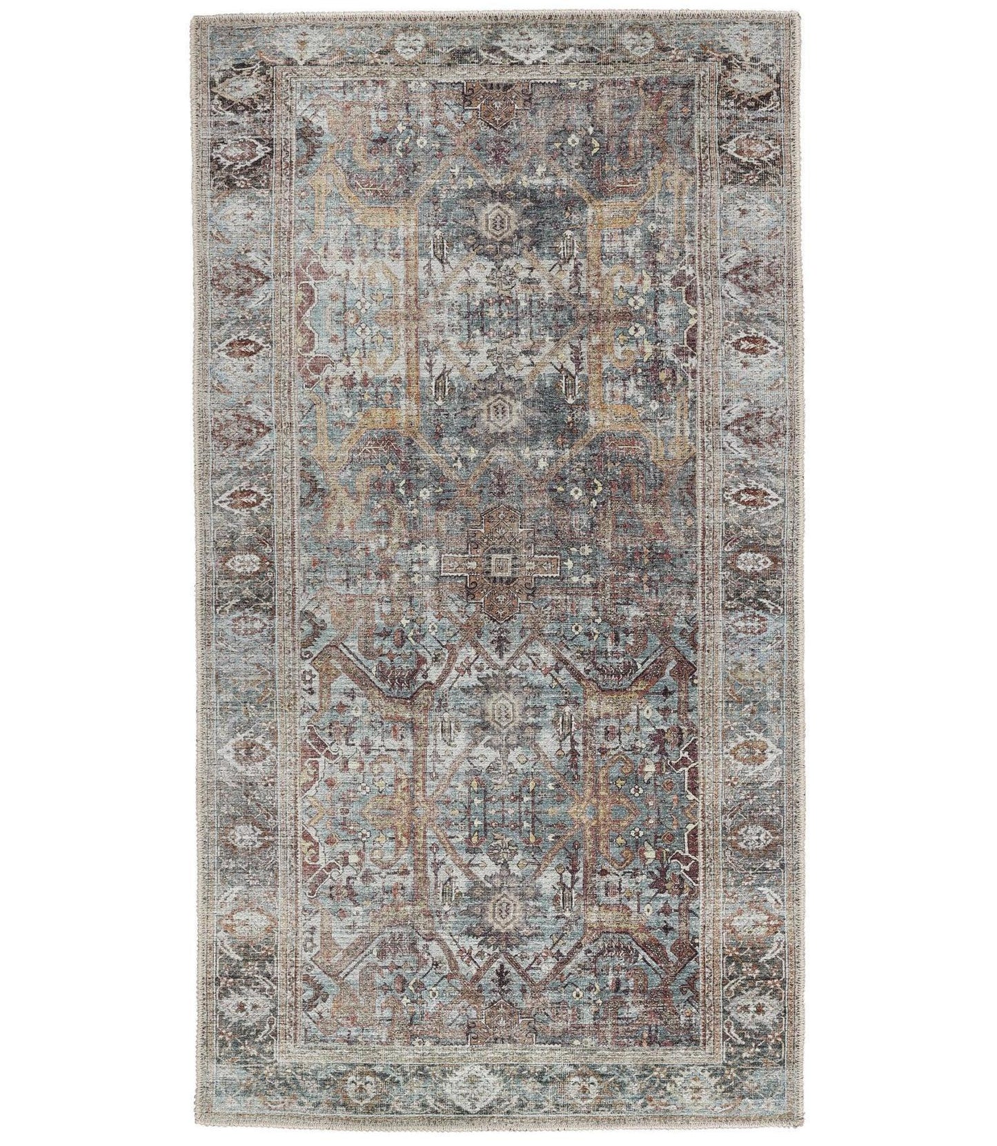 Modern Persian inspired rug with a vintage appeal in neutral tones