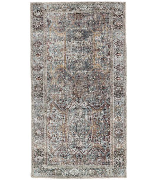 Modern Persian inspired rug with a vintage appeal in neutral tones
